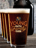 Faith Family Farm : Growler Pint Glass Gift Sets - Color Printed