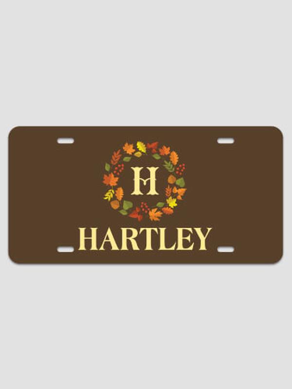 Fall Monogram : License Plates