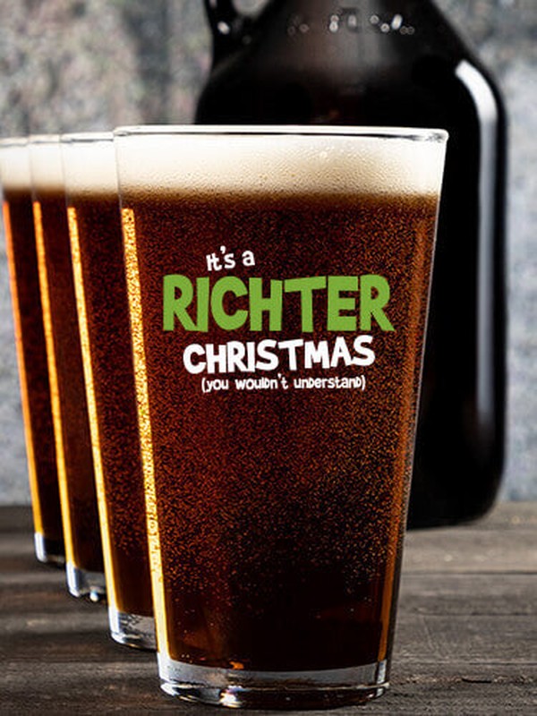 Family Christmas Thing : Growler Pint Glass Gift Sets - Color Printed