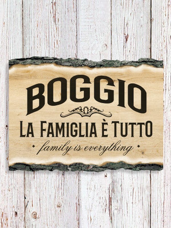 Family Is Everything : Faux Sliced Log Plaque