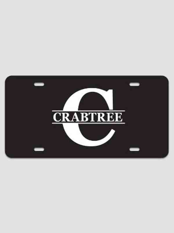 Family Monogram : License Plates