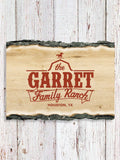 Family Ranch : Faux Sliced Log Plaque