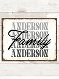 Family Repeat : Tin Signs
