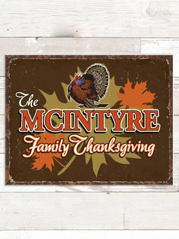 Family Thanksgiving : Tin Signs