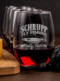 Fly Fishing Family Tradition : Cheese Board Wine Glass Gift Sets - Engraved