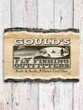 Fly Fishing : Faux Sliced Log Plaque