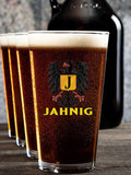 German Monogram : Growler Pint Glass Gift Sets - Color product image 1