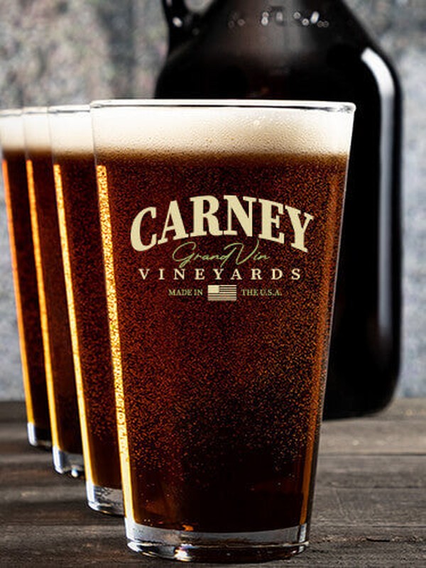 Grand Vineyards : Growler Pint Glass Gift Sets - Color Printed