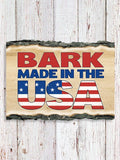 USA Family : Faux Sliced Log Plaque