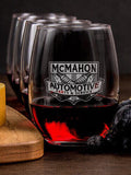 Vintage Automotive : Cheese Board Wine Glass Gift Sets - Engraved