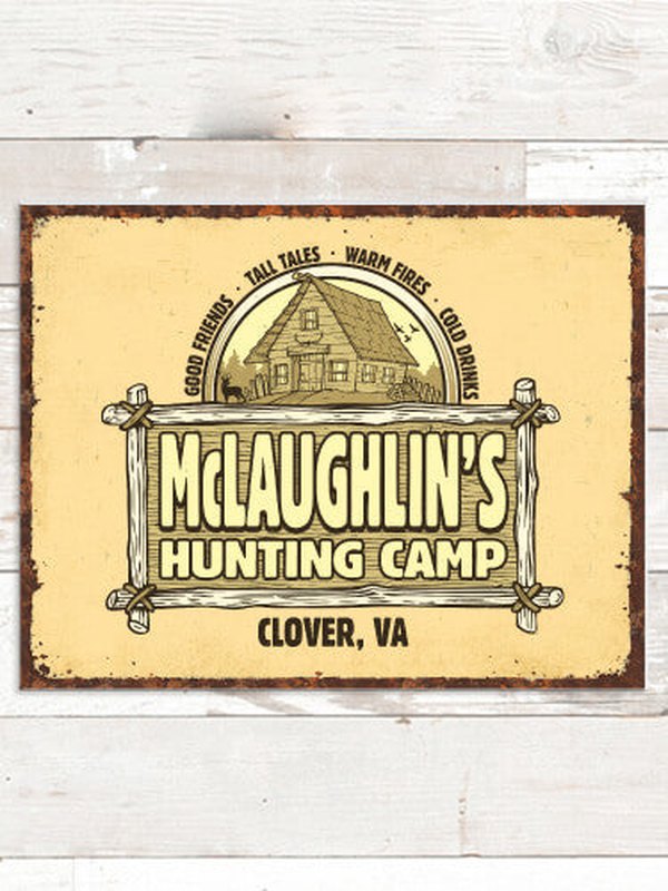Vintage Hunting Camp : Tin Signs