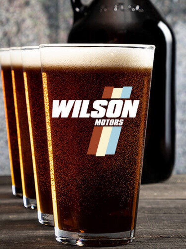 Vintage Motors : Growler Pint Glass Gift Sets - Color Printed