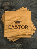 Airplane : Coasters - Engraved