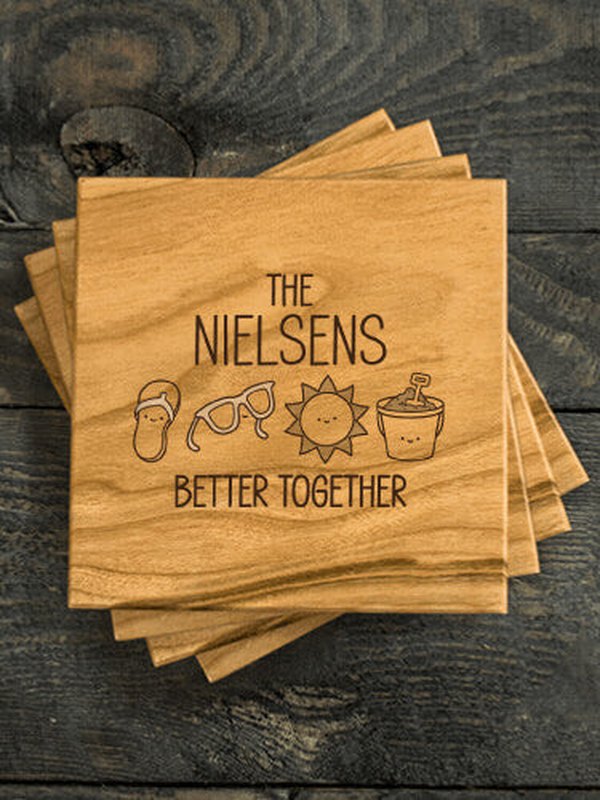 Better Together Vacation : Coasters - Engraved