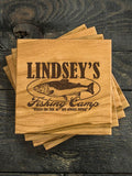 Fishing Camp : Coasters - Engraved