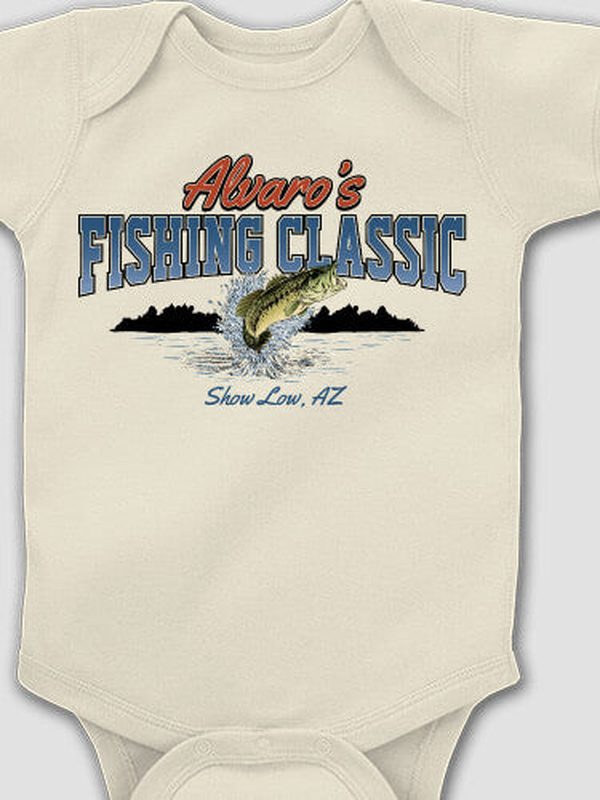 Fishing Classic : Printed Baby Bodysuits