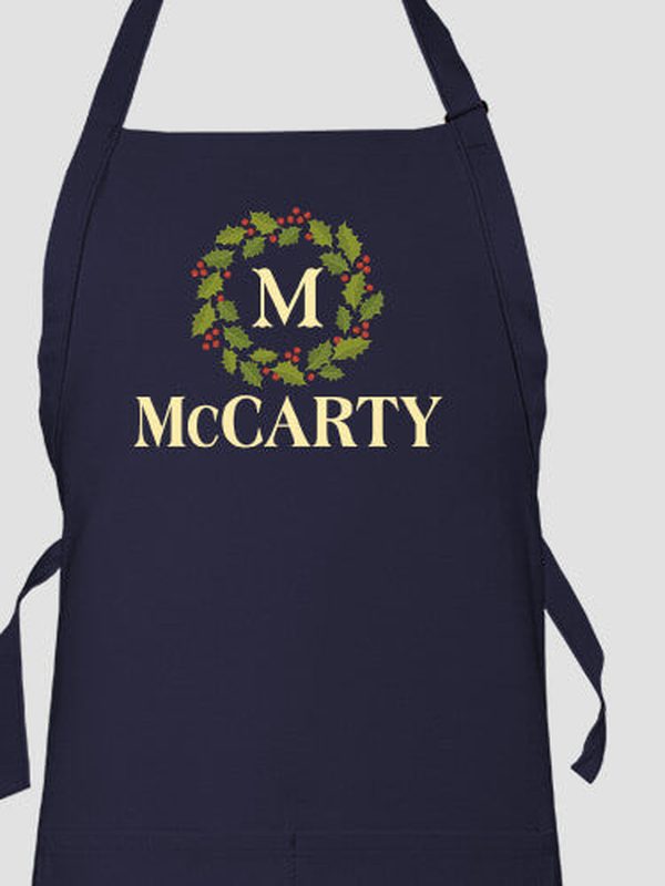 Christmas Monogram : Printed Aprons