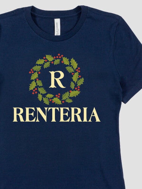 Christmas Monogram : Premium Printed T-Shirts
