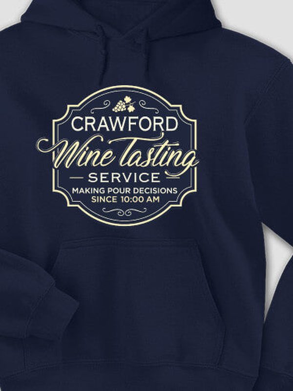 Classic Wine Tasting Services : Printed Hoodies product image 3