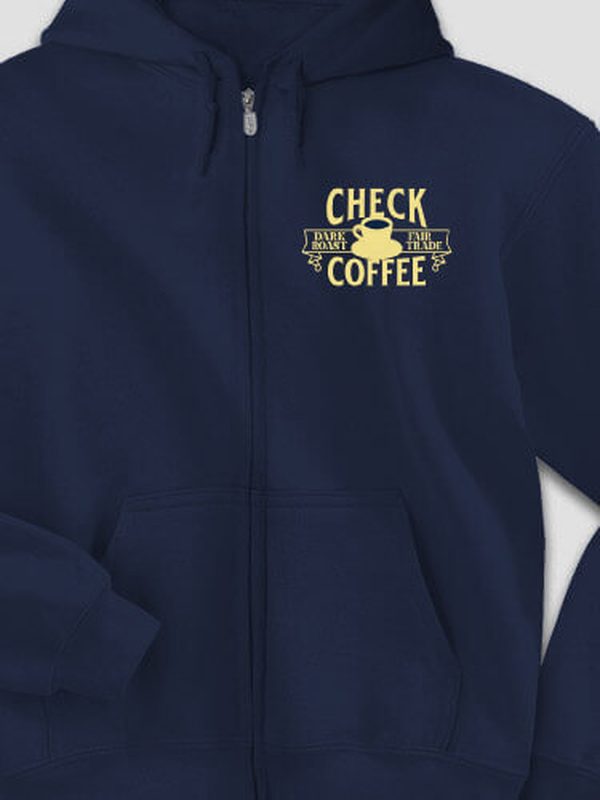 Coffee : Embroidered Zip Hoodies product image 4