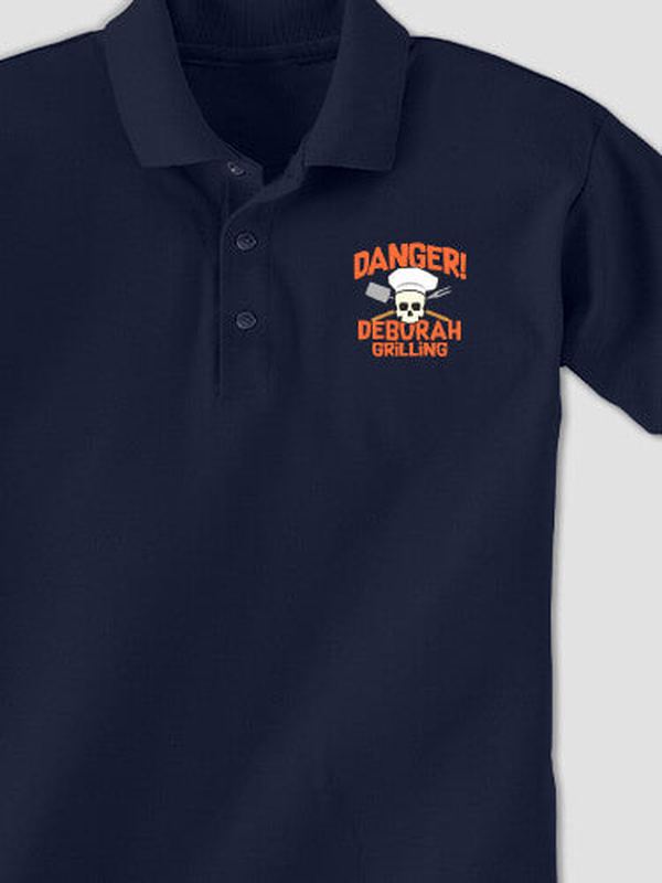Danger Grilling : Embroidered Polo Shirts product image 2