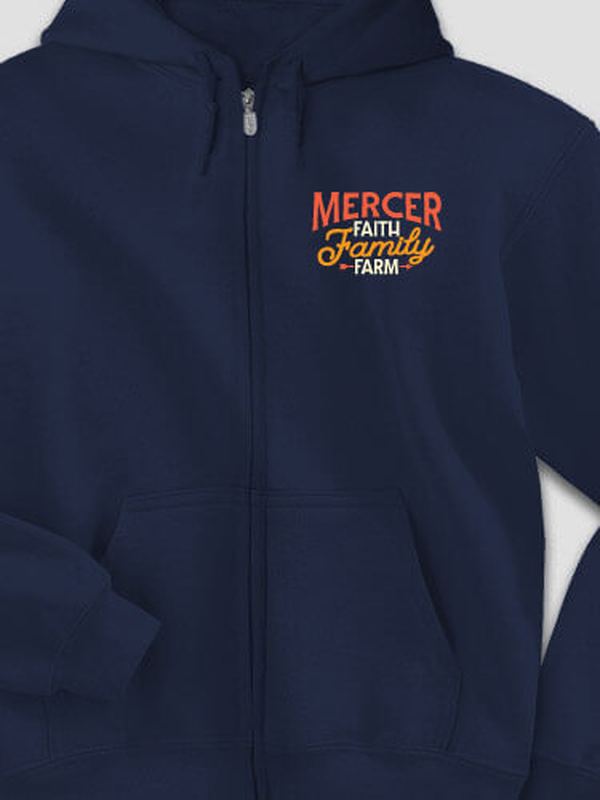 Faith Family Farm : Embroidered Zip Hoodies product image 4