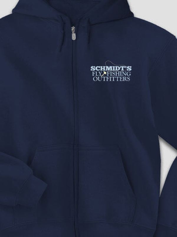 Fly Fishing : Embroidered Zip Hoodies