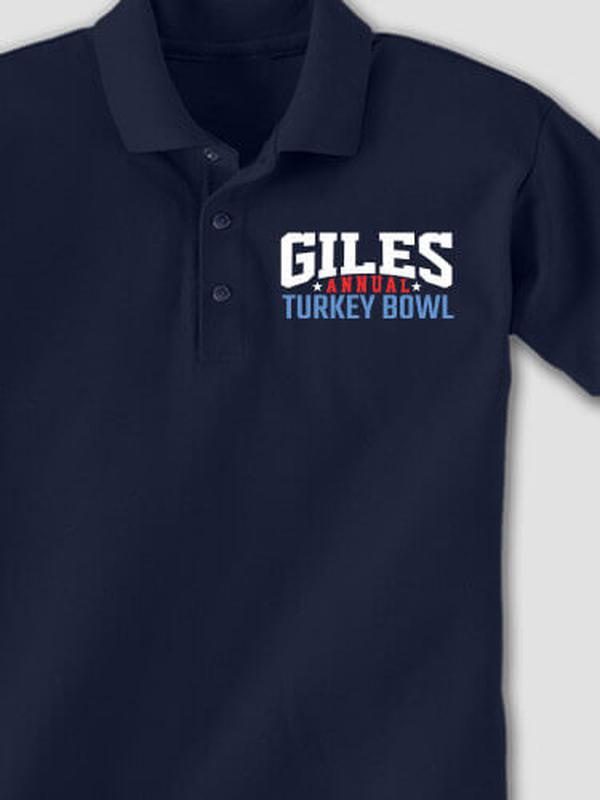 Turkey Bowl : Embroidered Polo Shirts product image 1