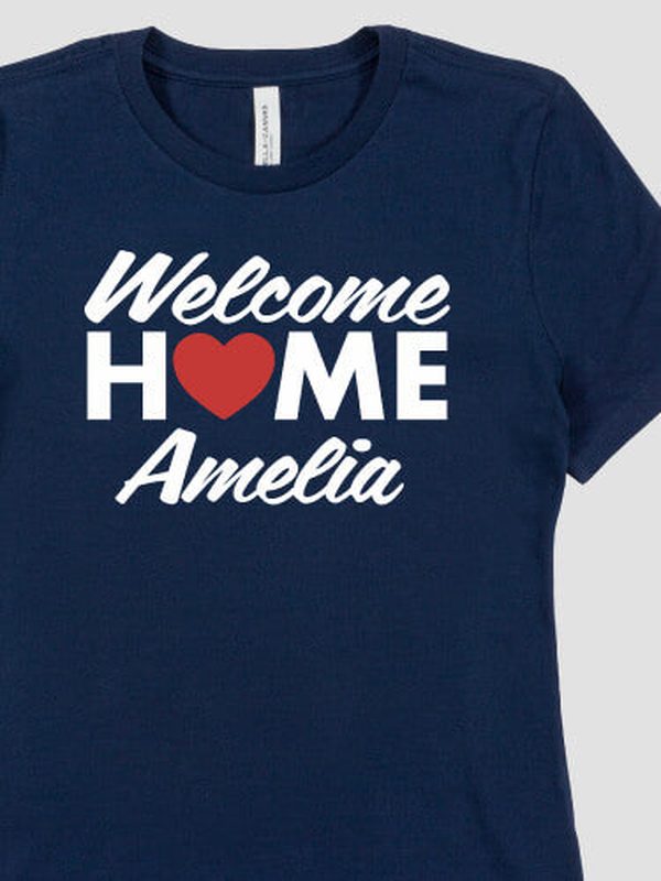 Welcome Home Heart : Premium Printed T-Shirts