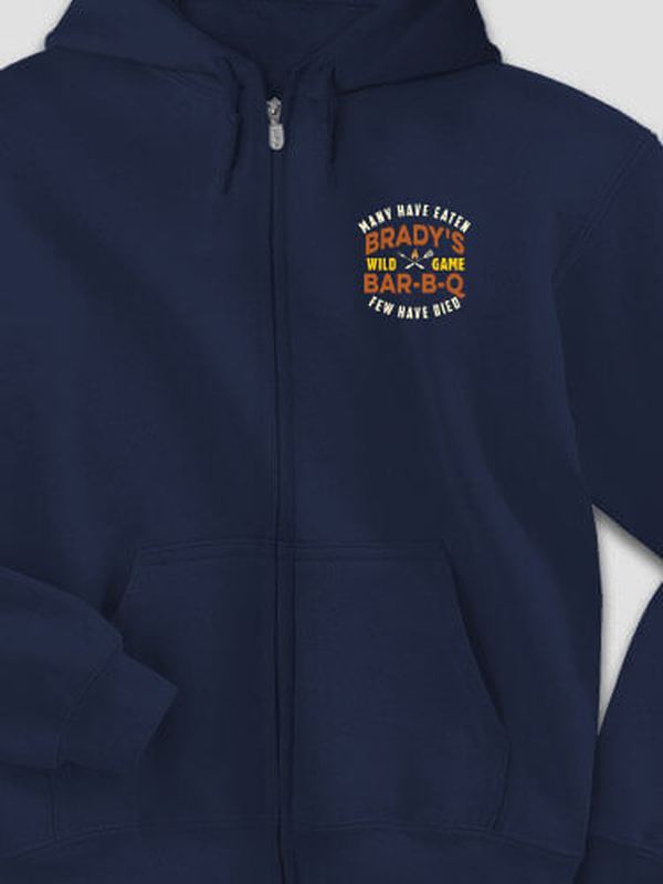 Wild Game Few Have Died BBQ : Embroidered Zip Hoodies product image 4