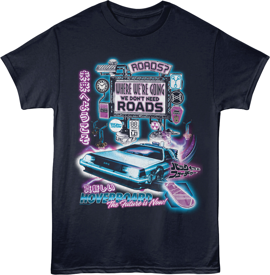 Neon Poster Back To The Future T-Shirt