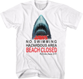 No Swimming Hazardous Area Beach Closed Jaws T-Shirt product image 1
