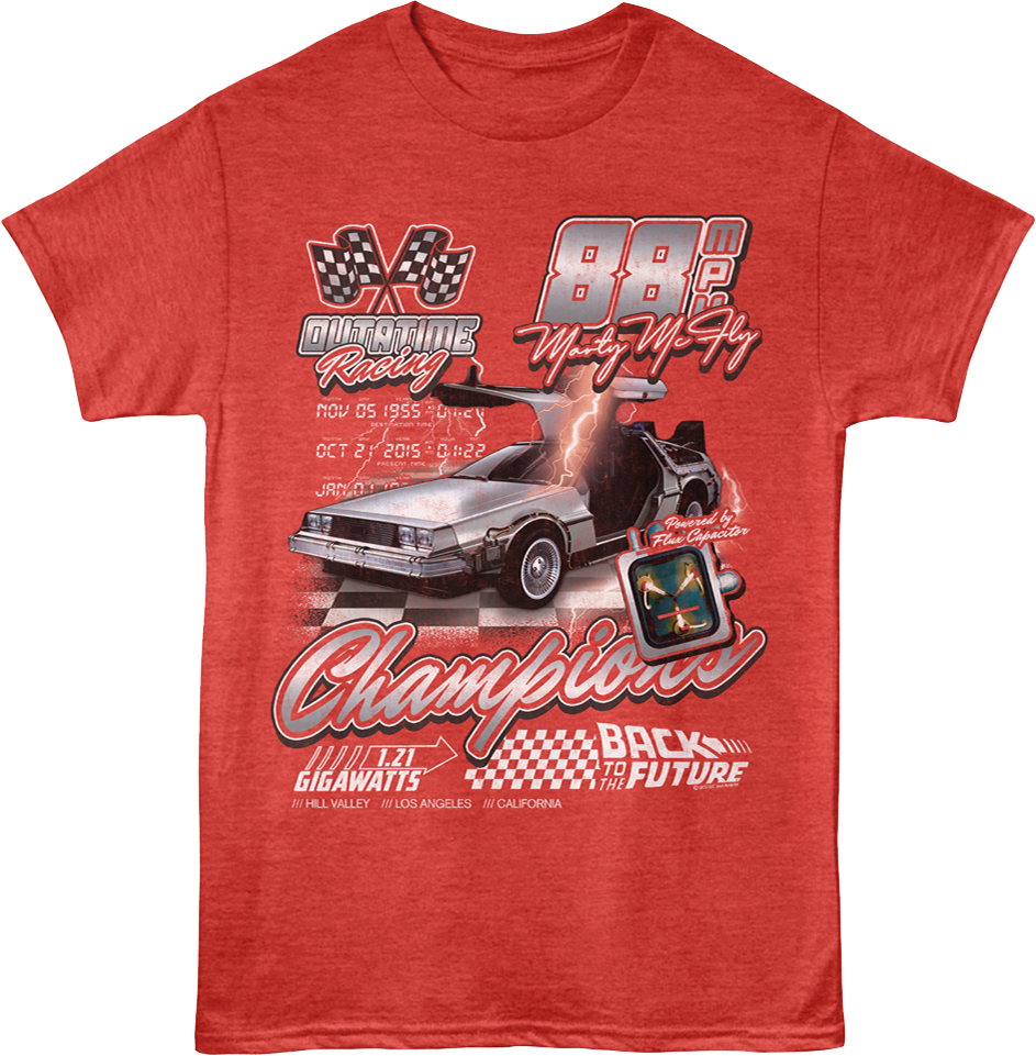 OUTATIME Racing Back To The Future T-Shirt product image 1