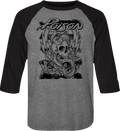 Snake and Skull Sketch Poison Raglan Baseball Shirt product image 1