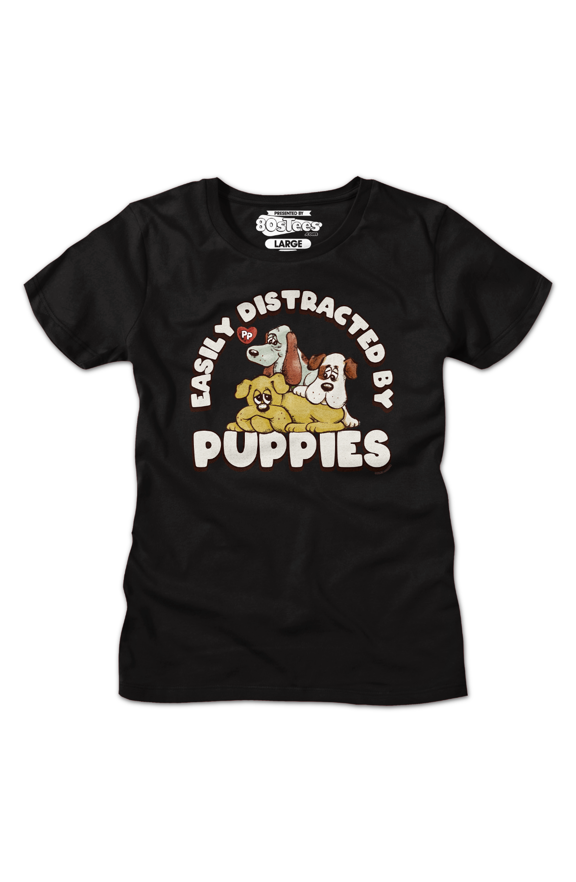 Womens Easily Distracted By Puppies Pound Shirt product image 2