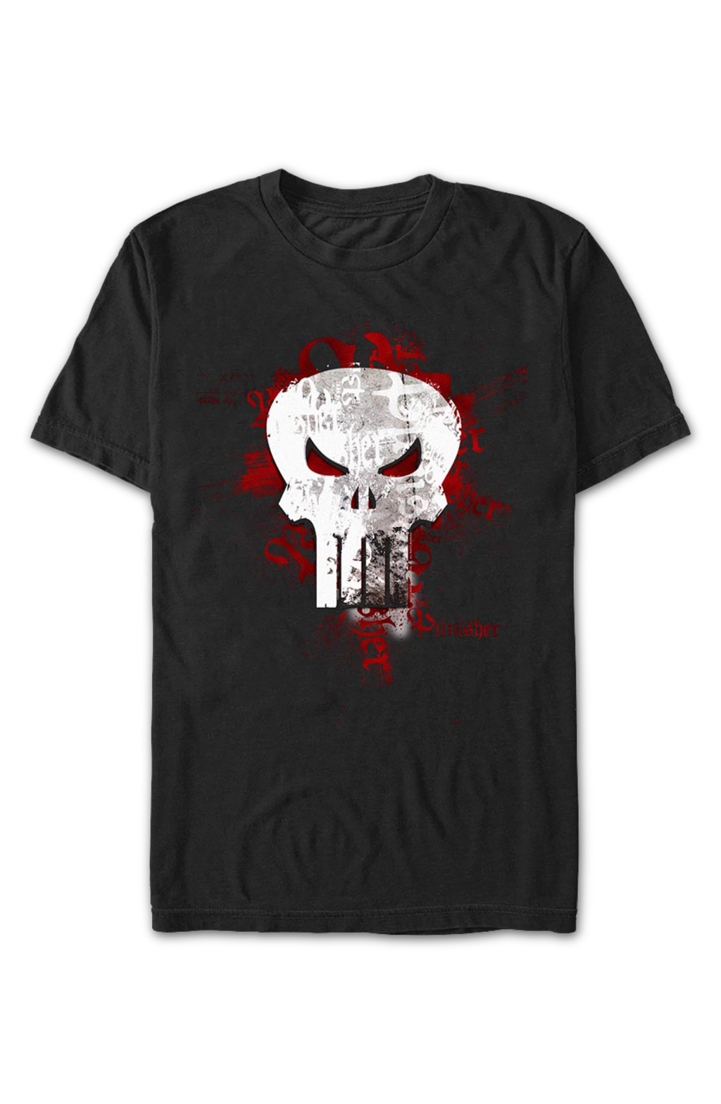 Punisher Blood-Splattered Skull Logo Marvel Comics T-Shirt product image 2