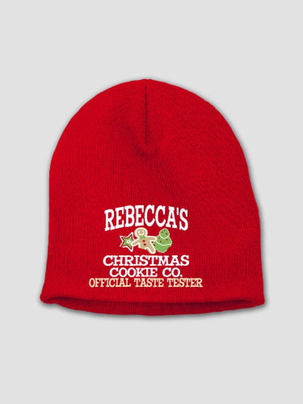 Christmas Cookie Tester : Embroidered Beanies