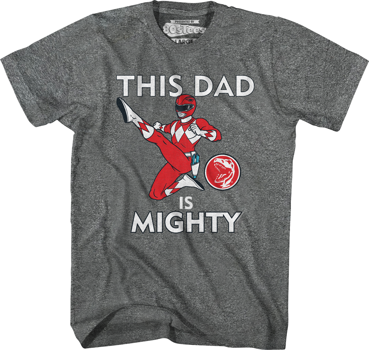 Red Ranger This Dad Mighty Morphin Power Rangers T-Shirt product image 3
