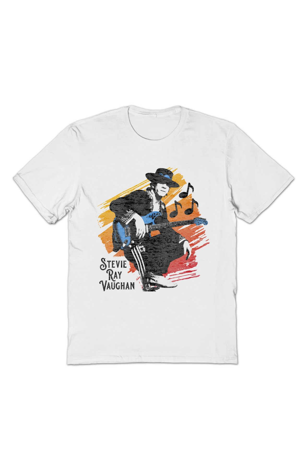 Retro Pose With Guitar Stevie Ray Vaughan T-Shirt product image 2