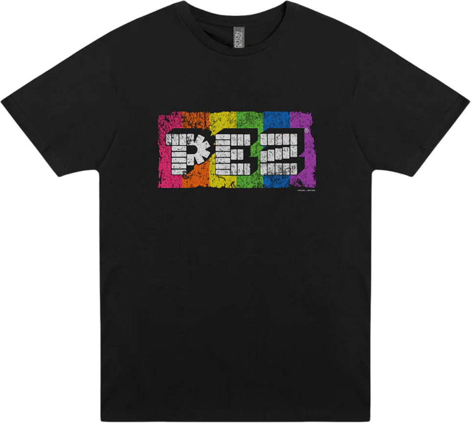 Retro Rainbow Logo PEZ T-Shirt product image 1