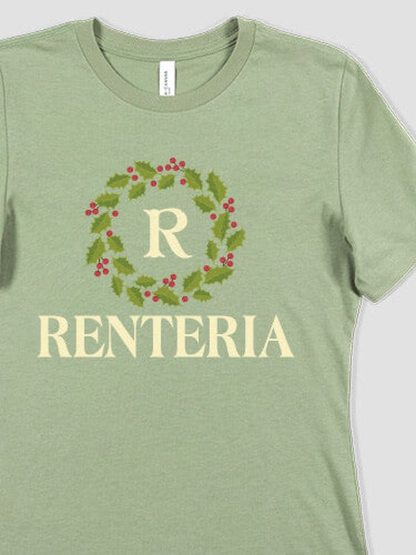 Christmas Monogram : Premium Printed T-Shirts