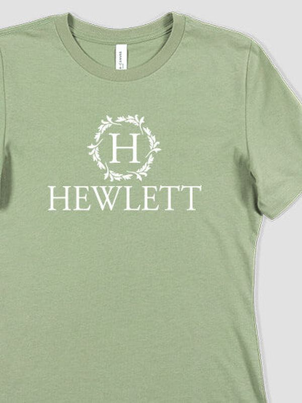 Wreath Monogram : Premium Printed T-Shirts