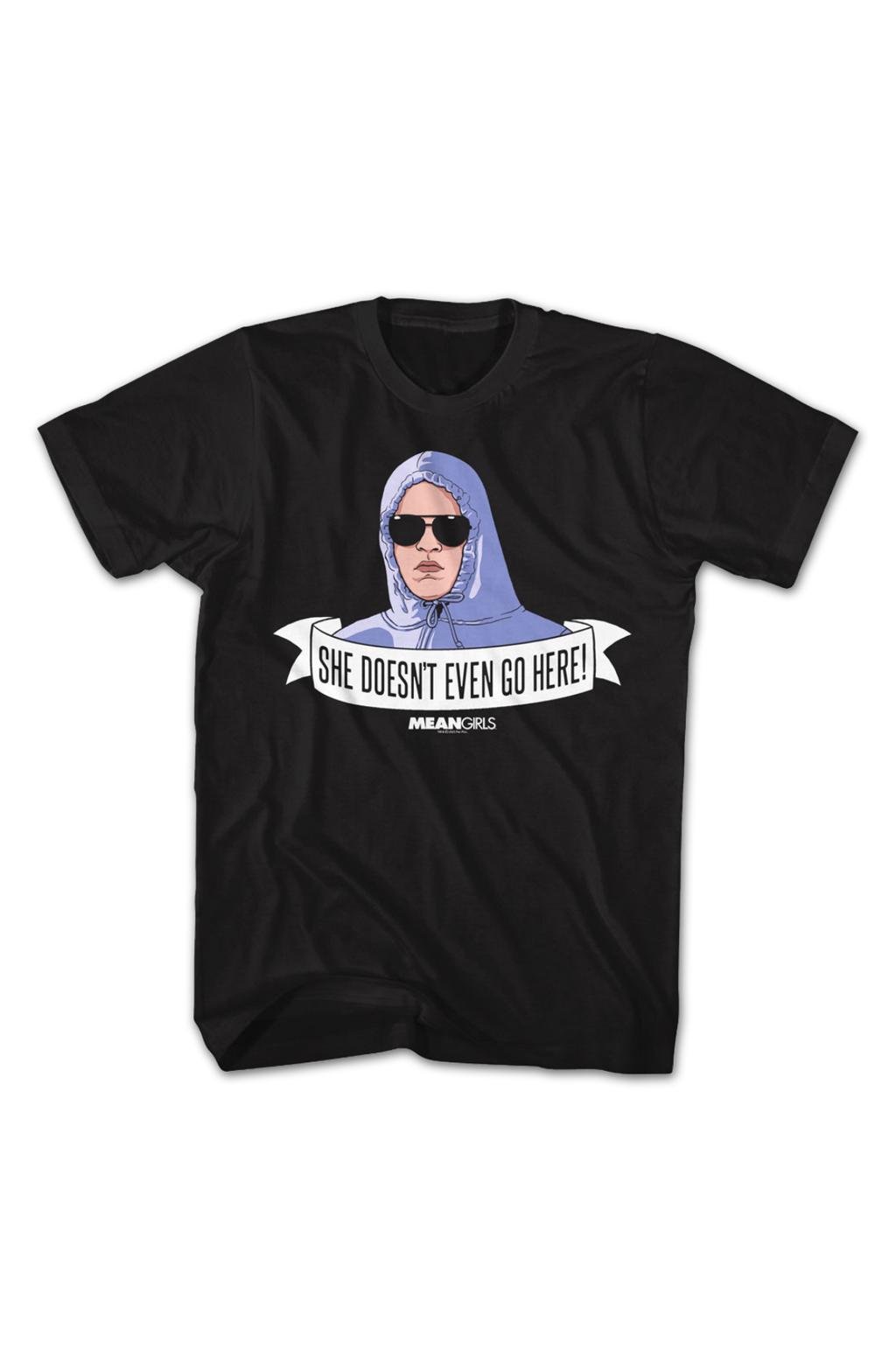 She Doesn't Even Go Here Banner Mean Girls T-Shirt product image 2