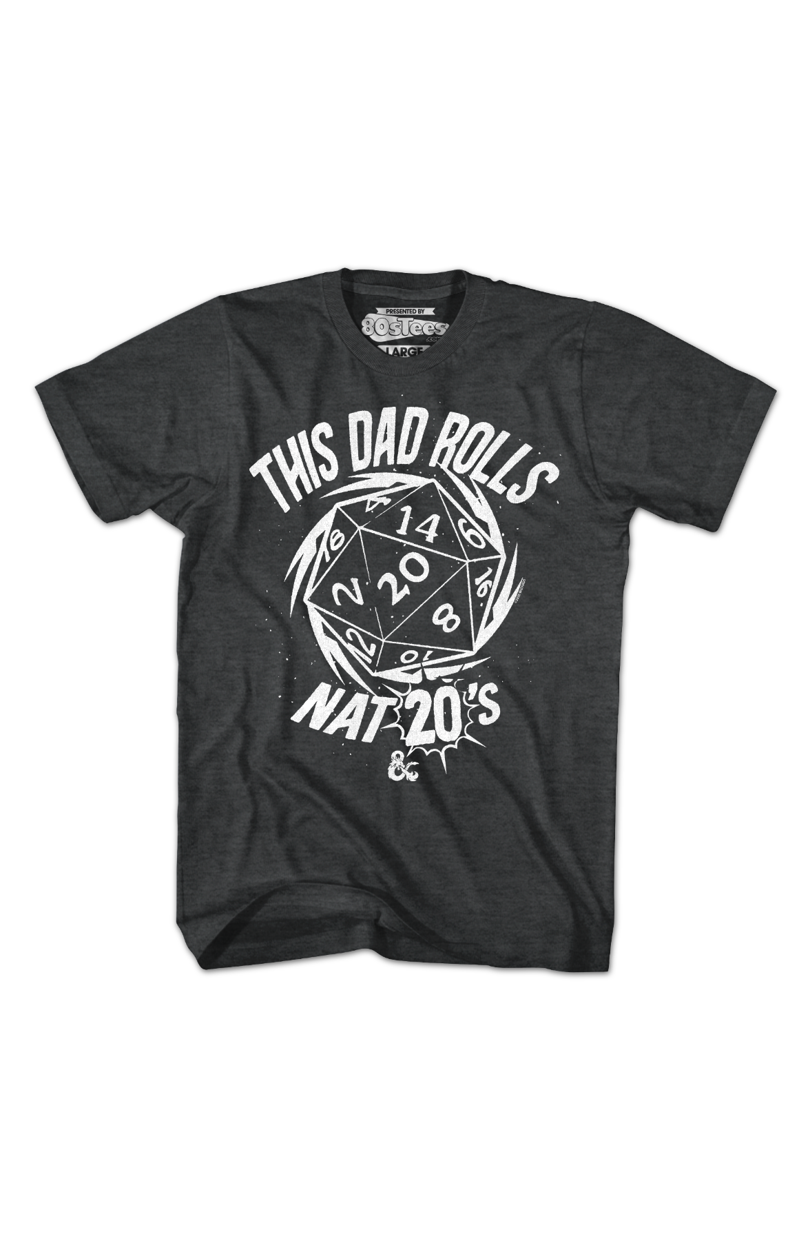 Vintage This Dad Rolls Nat 20's Dungeons & Dragons T-Shirt product image 2