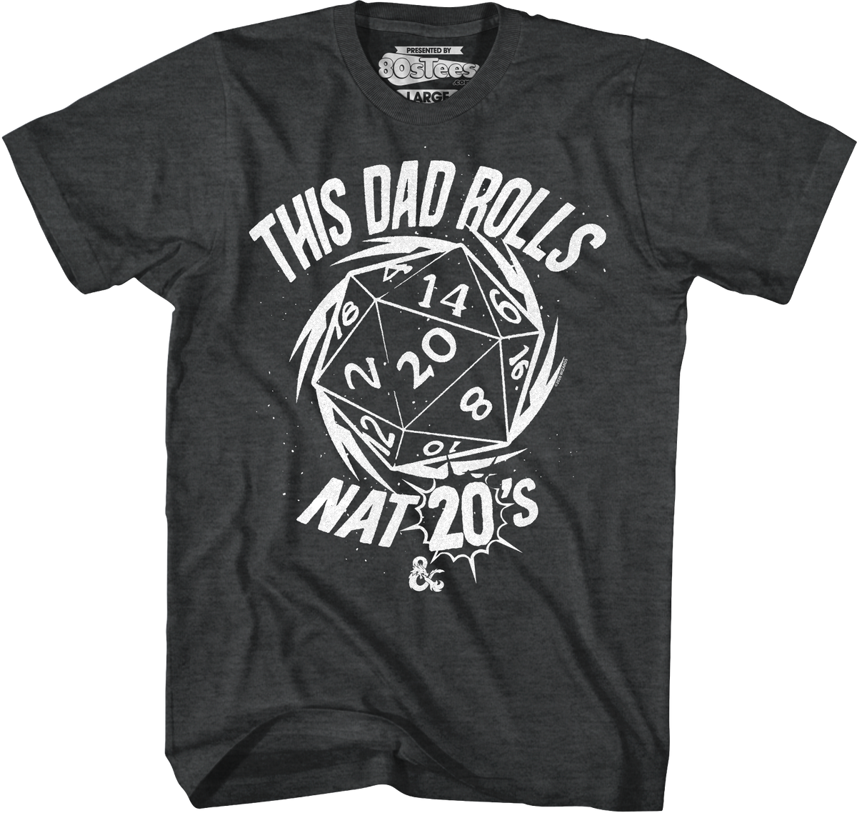 Vintage This Dad Rolls Nat 20's Dungeons & Dragons T-Shirt product image 1