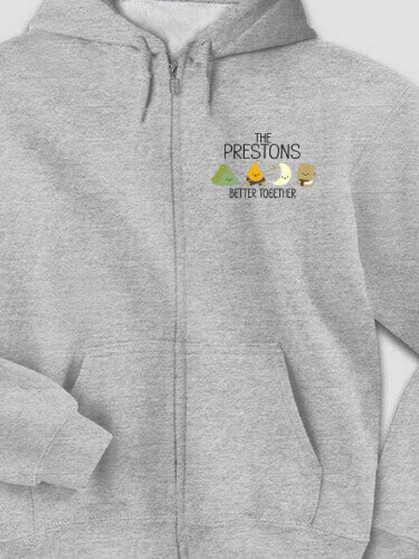 Better Together Camping : Embroidered Zip Hoodies