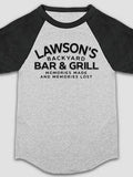 Backyard Bar and Grill : Printed Kids Raglan Shirts