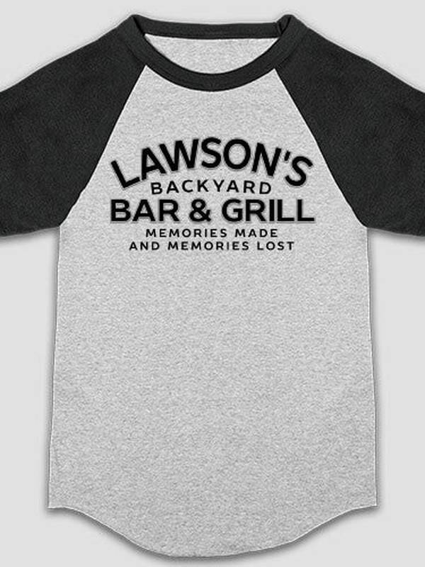 Backyard Bar and Grill : Printed Kids Raglan Shirts