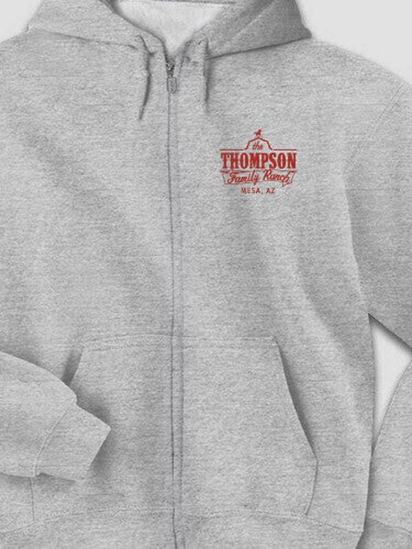Family Ranch : Embroidered Zip Hoodies