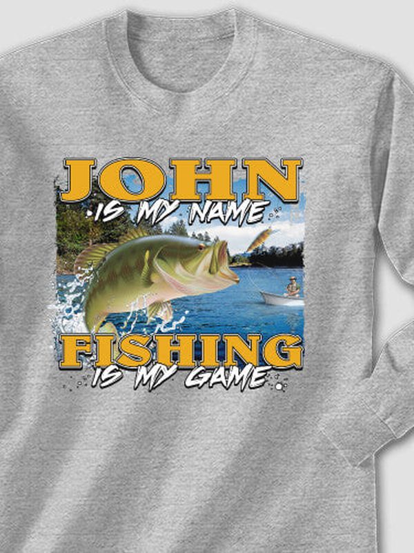 Fishing is my Game : Printed Long Sleeves